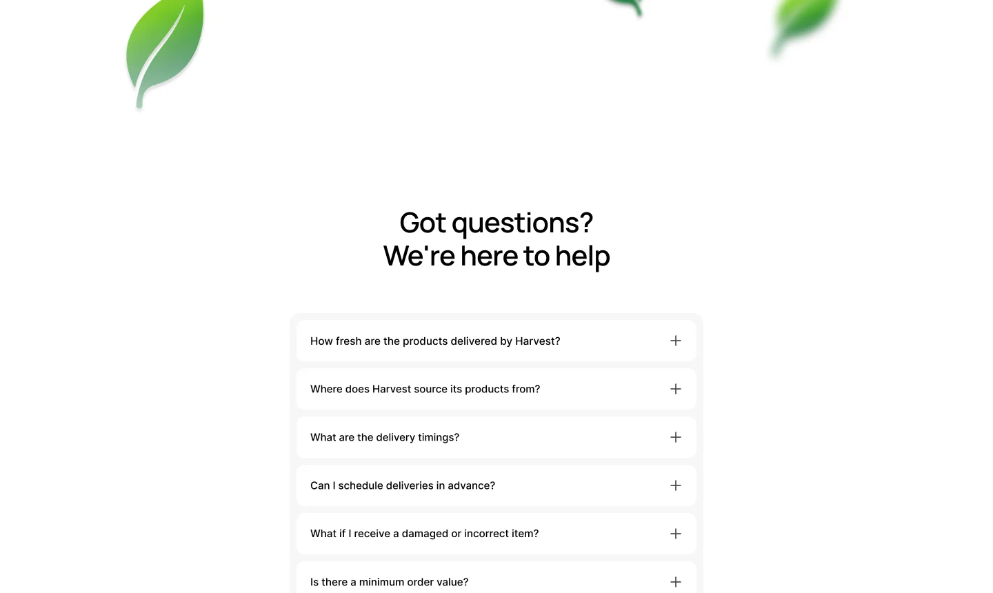 Harvestly FAQ section: Got questions? We are here to help